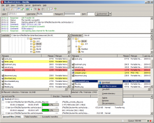 filezilla main window